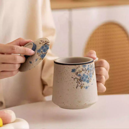 Porcelain-Creative Firestone Red Window Pattern Tea Infuser Cup 400ml Chaliland