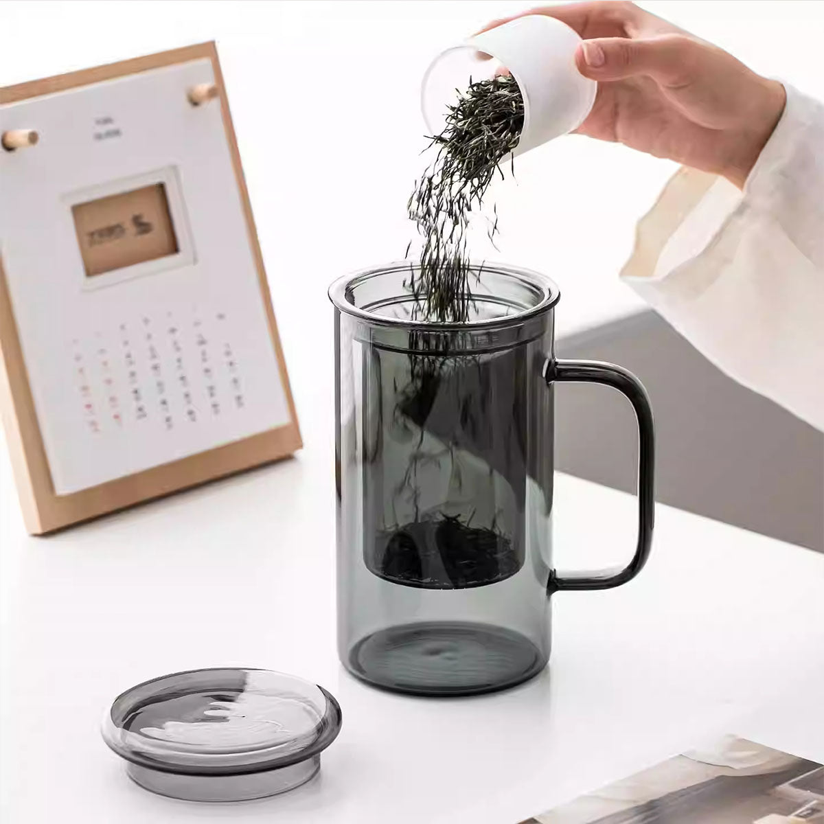 Glass-Enjoy Glass Tea Infuser Cup 1000ml Chaliland