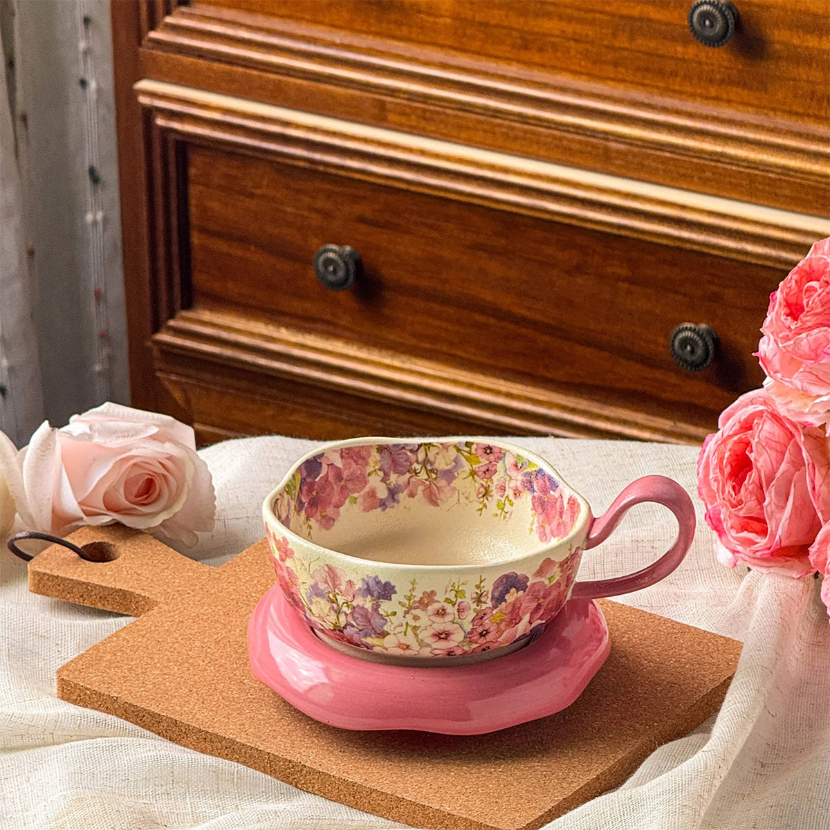 Floral cloud cups and saucers Chaliland