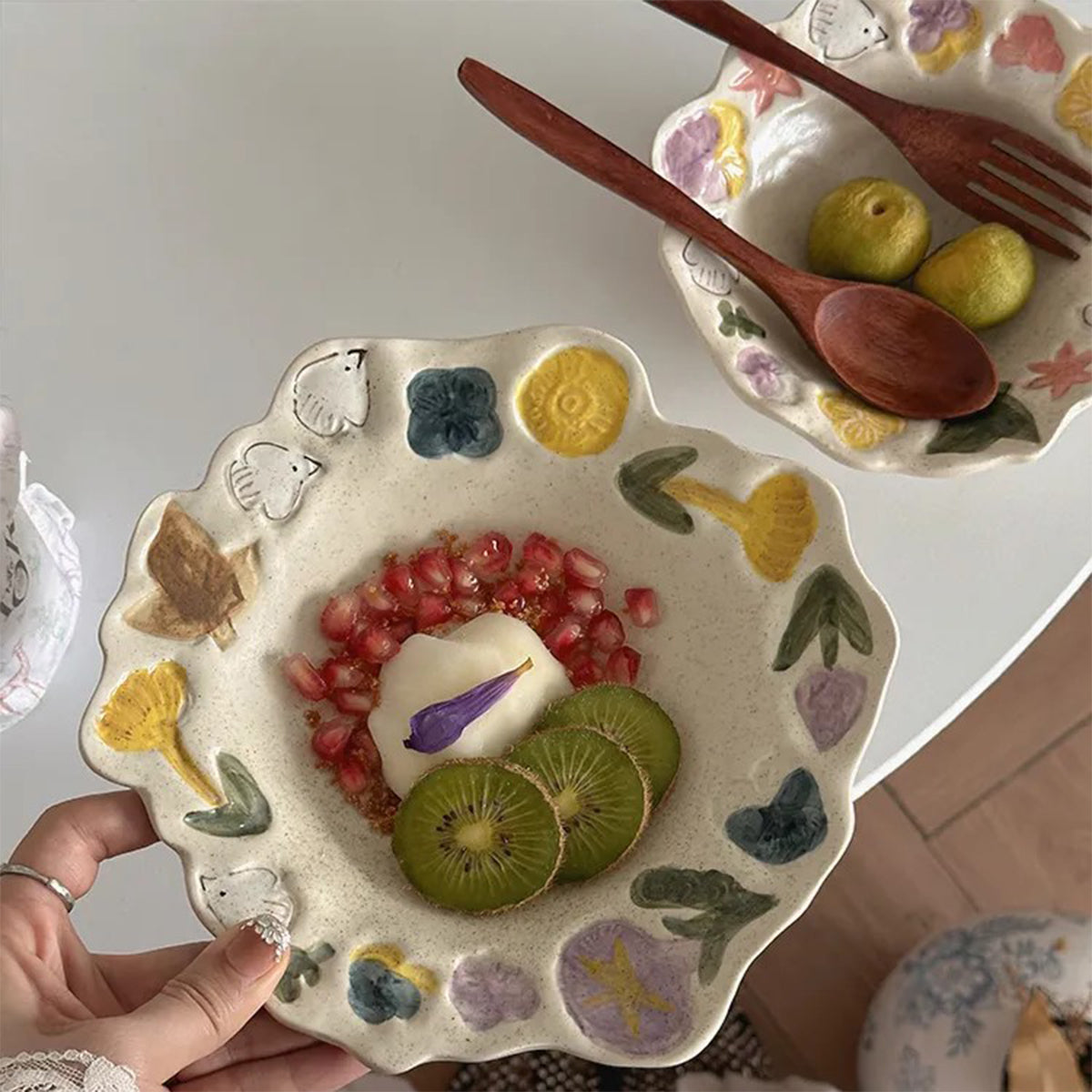 Flower and Bird Retro Bowl Chaliland