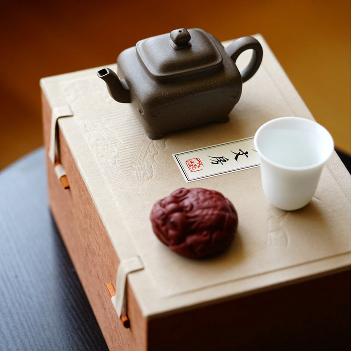 Four Seasons Auspicious Teapot, Cup, and Tea Pet Gift Set Chaliland