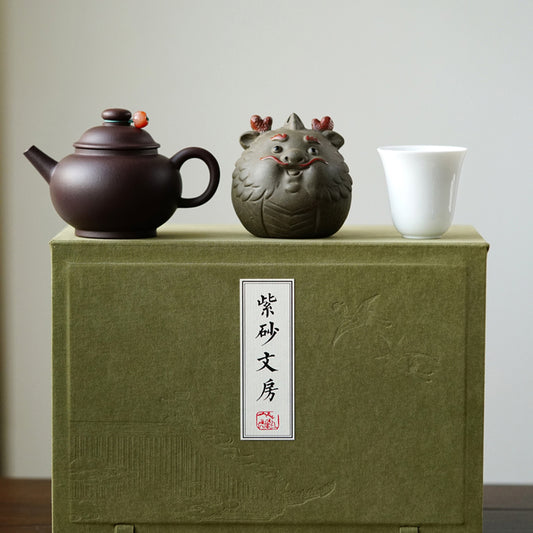 Giant Wheel Pearl Teapot Cup Tea Pet Gift Set Chaliland