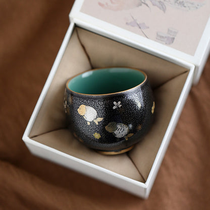 Gilded Tianmu - Abundance of Wealth - One Dragon Egg Cup, 100ml Chaliland