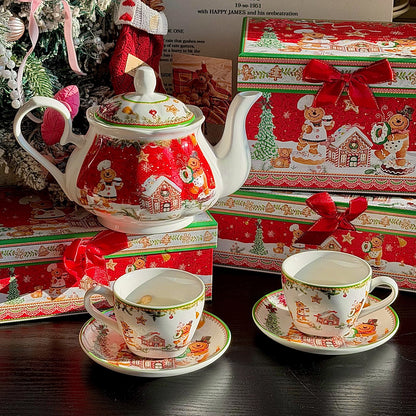 Ceramic - Gingerbread Man Square Plate and Cup Set - 900ml Chaliland