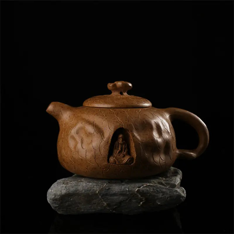 Purple Clay-Gulong Kiln Bodhidharma Gongchun Purple Clay Teapot