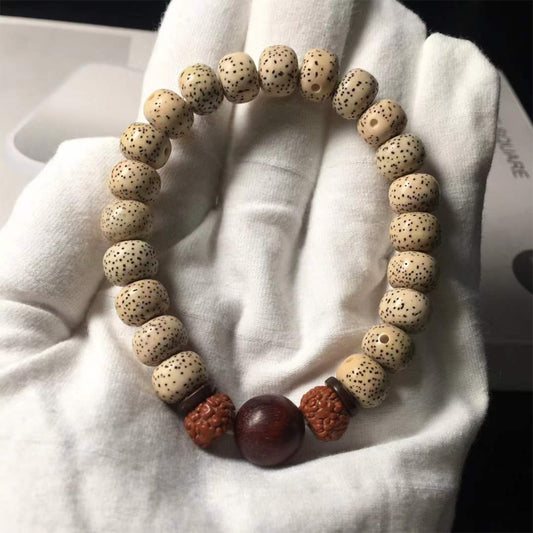 Hainan Gaomi natural bodhi seed barrel beads9368 Chaliland