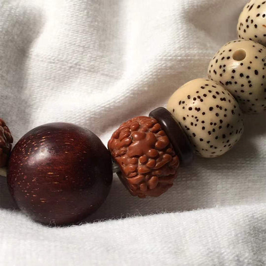 Hainan Gaomi natural bodhi seed barrel beads9368 Chaliland