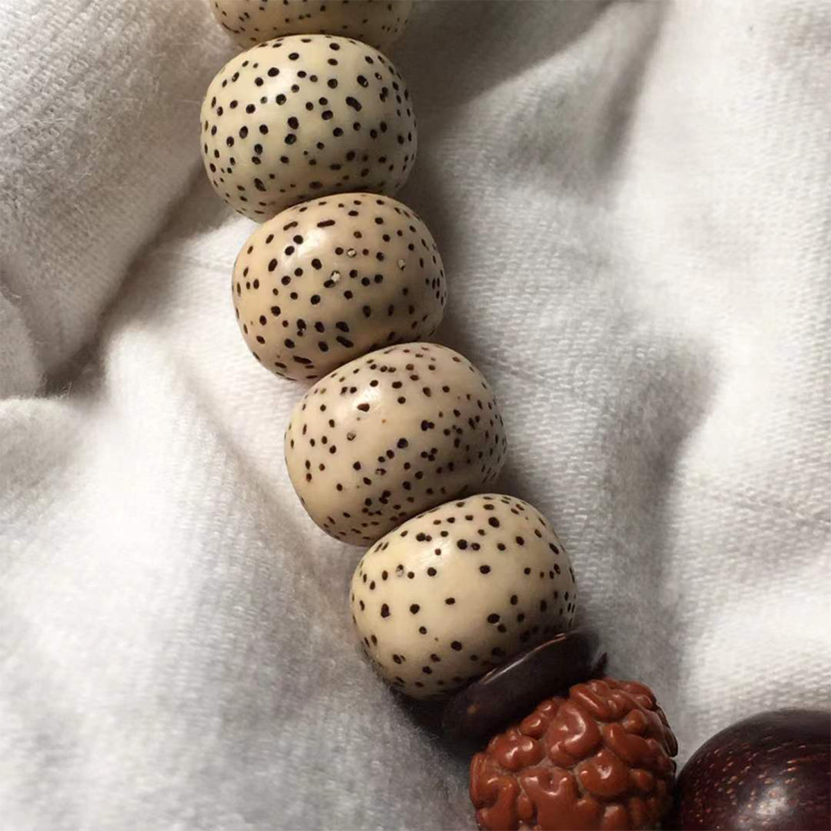 Hainan Gaomi natural bodhi seed barrel beads9368 Chaliland