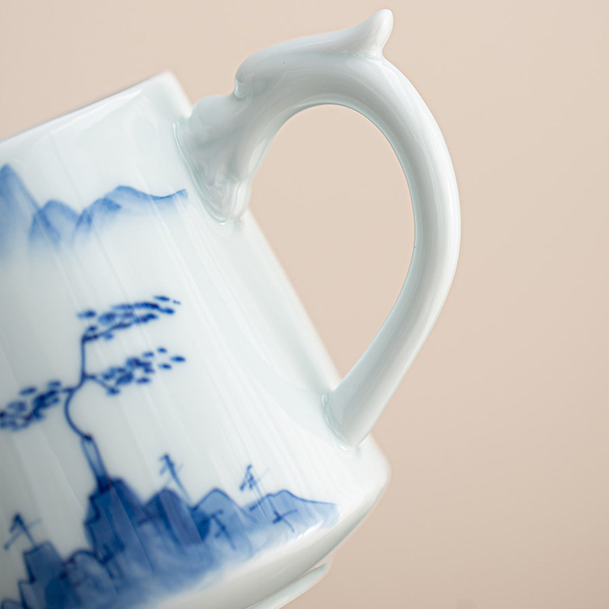 Porcelain-Hand-Painted Bamboo and Scenic Landscape Tea Infuser 500ml Chaliland