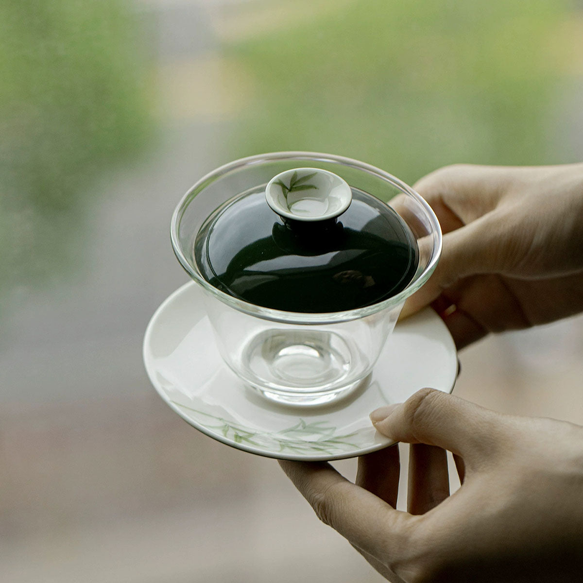 Hand-painted Bamboo Glass Gaiwan 150ml Chaliland