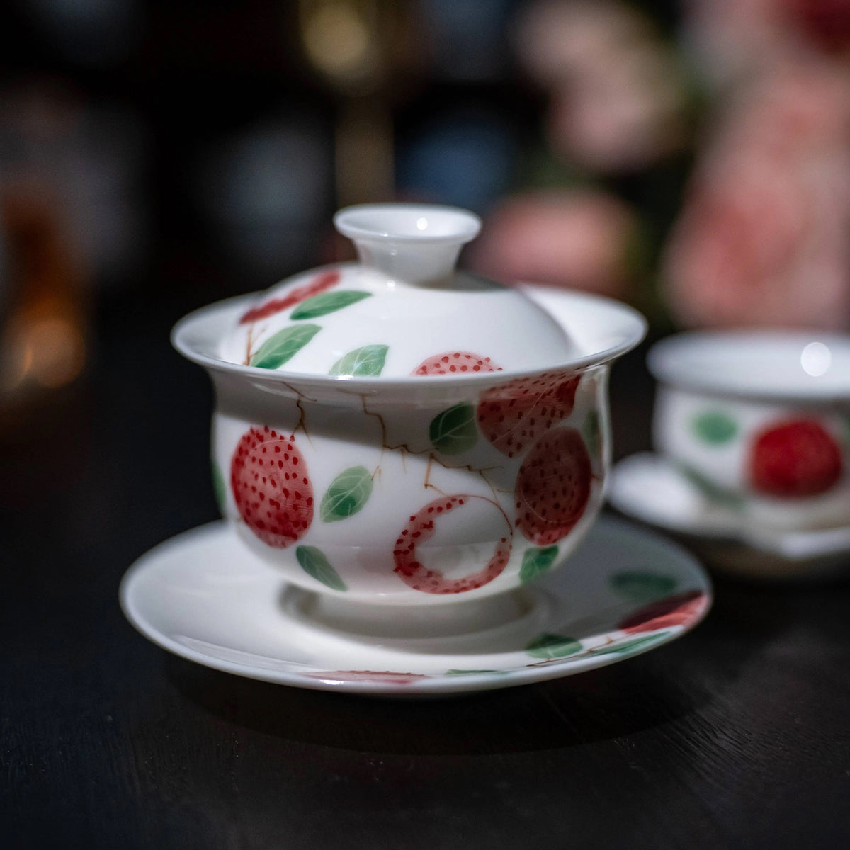 Hand-painted Lychee Gaiwan Set Chaliland