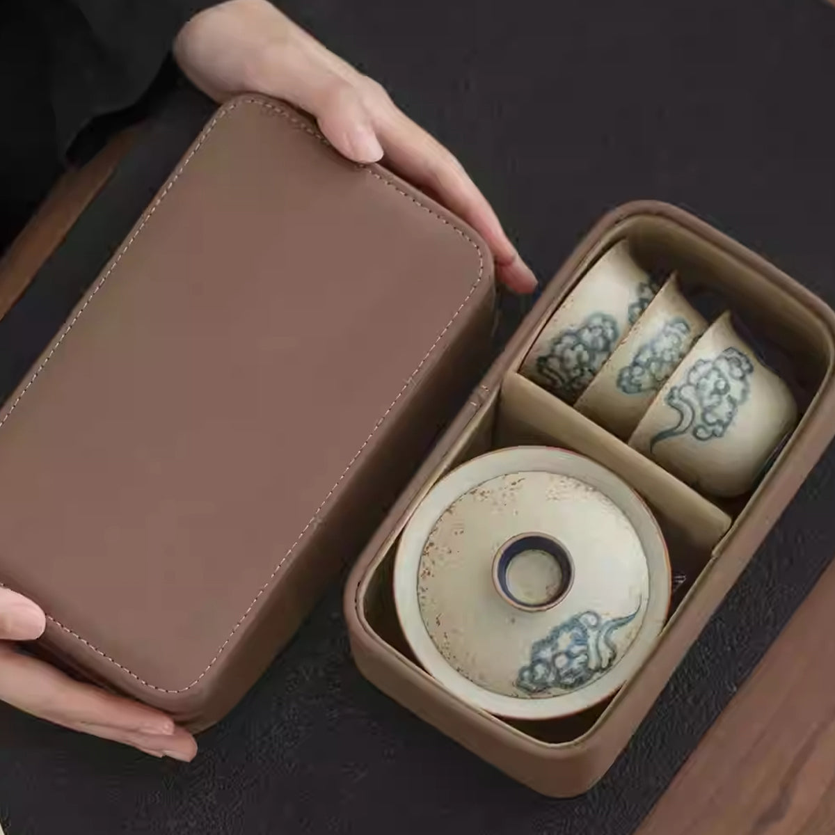 Hand-painted Qingyun covered bowl, 170ml Chaliland