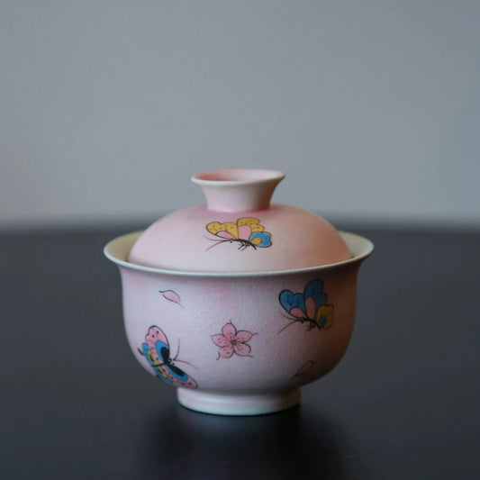 Hand-painted vintage pink butterfly Chaliland