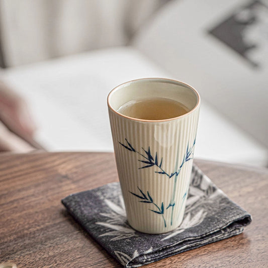 [Porcelain]Hand Painted Bamboo Teacup 100ml Chaliland