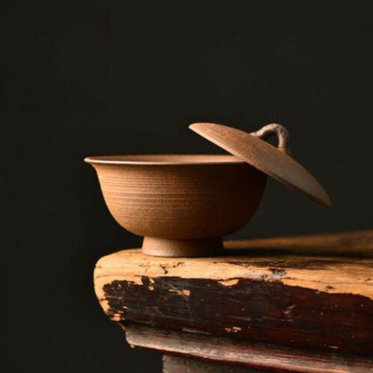 Handmade Unglazed Aged Rock Clay Chan Ding 80ml Gaiwan Chaliland
