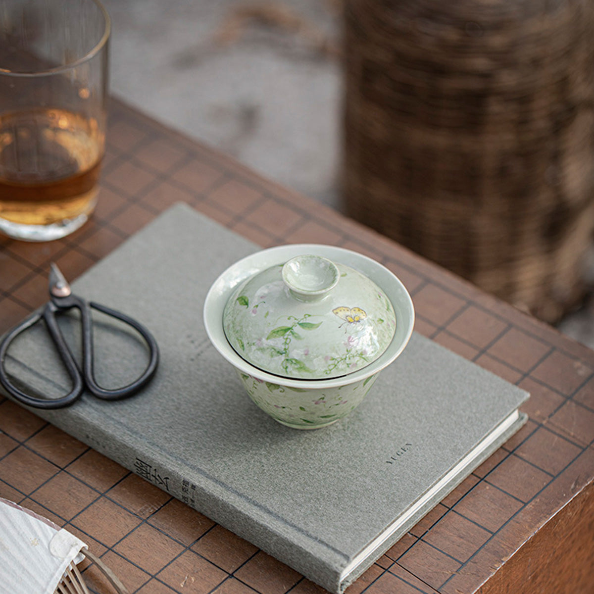 [Porcelain]Jade Table Midsummer Wind and Bloom Fan Ling Gaiwan 90ml Chaliland