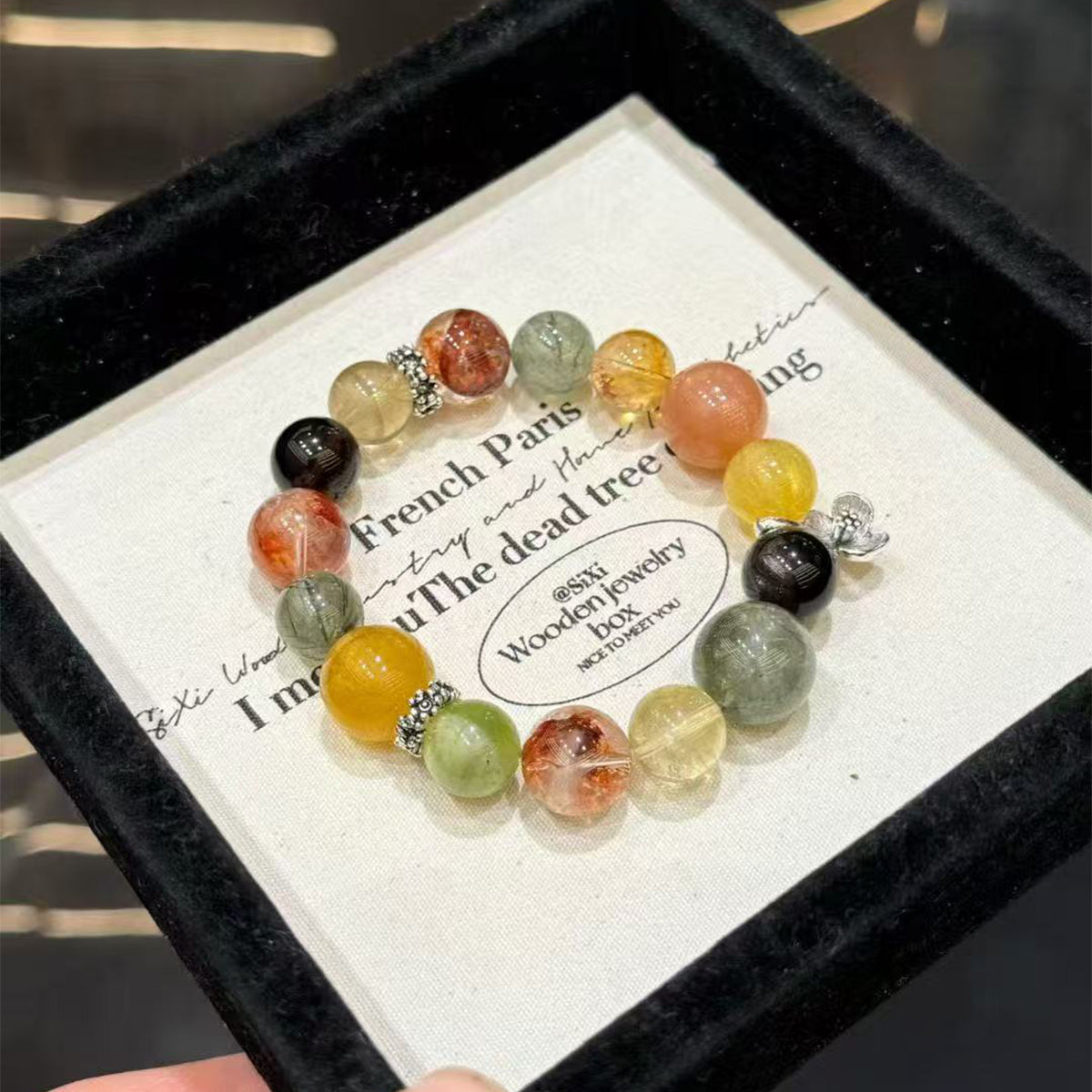 Jiangnan-Inspired Floral Crystal Bracelet – Multi Gemstone Wealth & Wellness Jewelry Chaliland