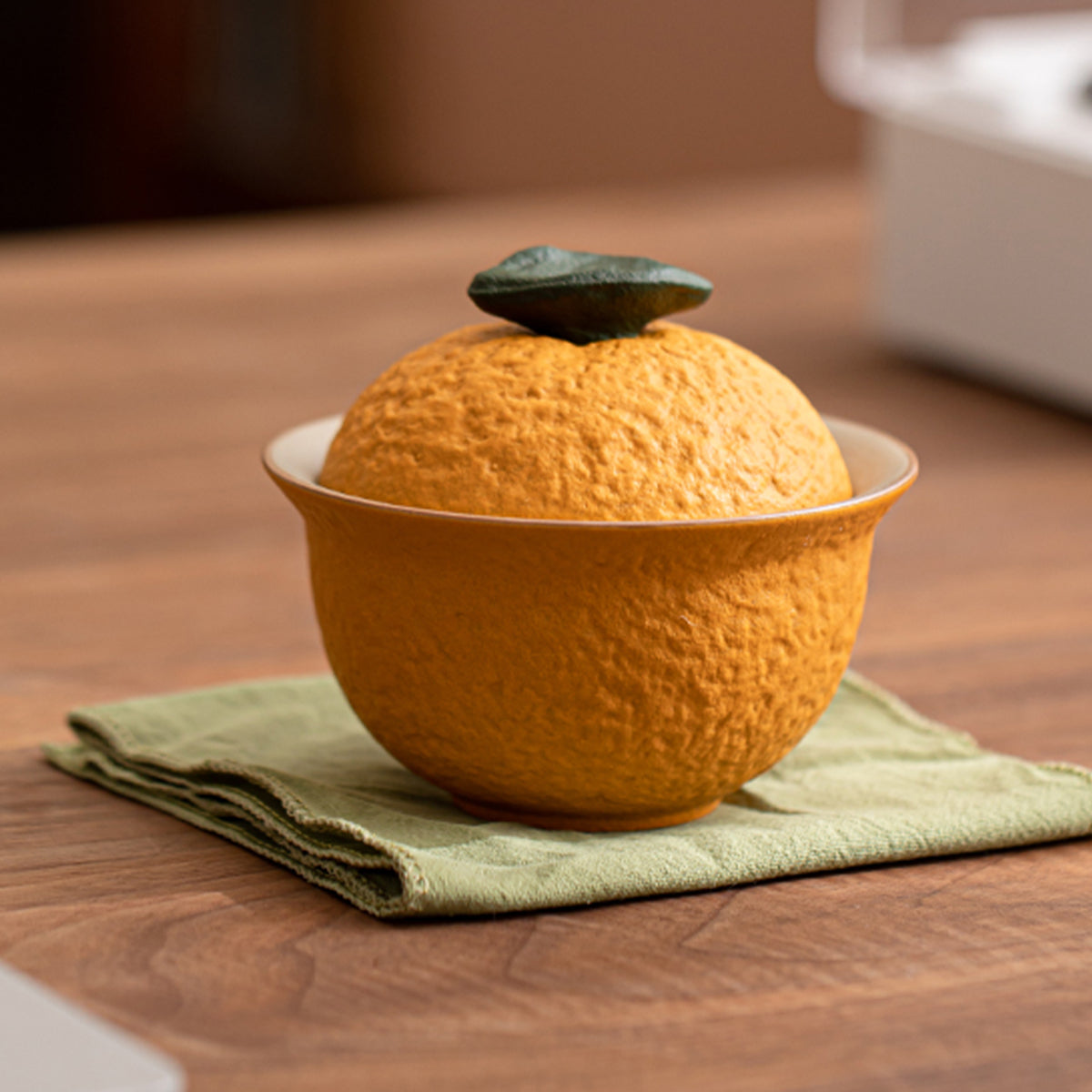 Large Orange Portable Tea Set Chaliland