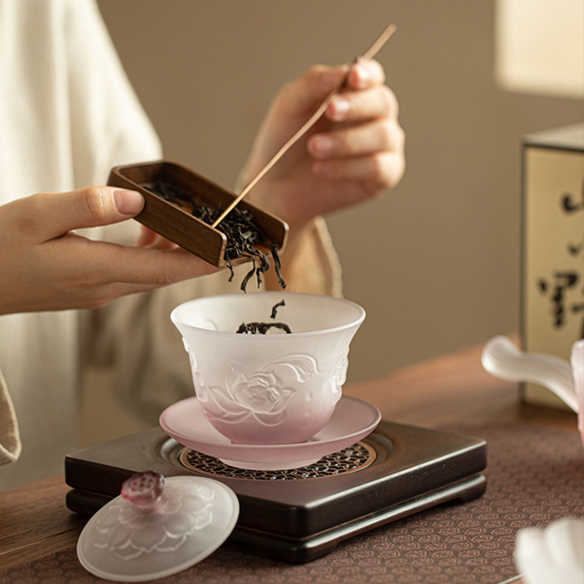 Glass-Lotus Whisper Glass Gaiwan 160ml Chaliland