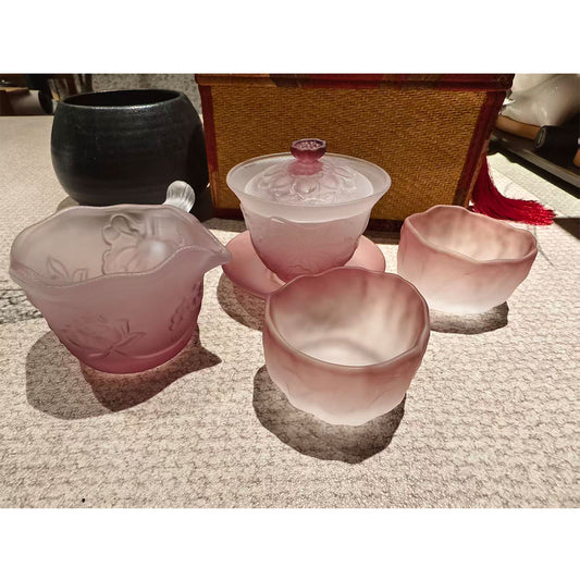 Glass-Lotus Whisper Glass Gaiwan Set – 4-Piece Collection Chaliland