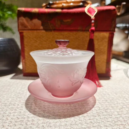 Glass-Lotus Whisper Glass Gaiwan Set – 4-Piece Collection Chaliland