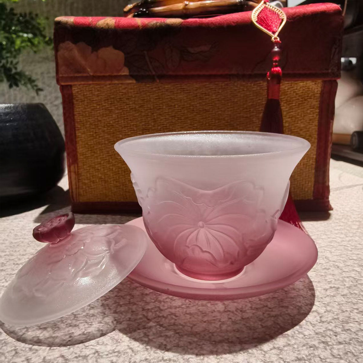 Glass-Lotus Whisper Glass Gaiwan Set – 4-Piece Collection Chaliland