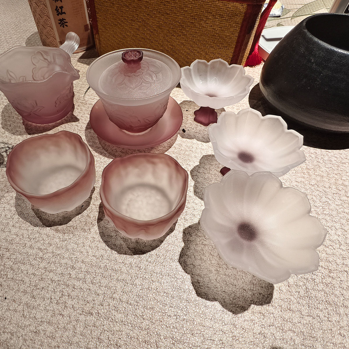 Glass-Lotus Whisper Glass Gaiwan Set – 8-Piece Collection Chaliland