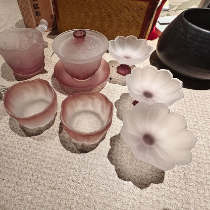 Glass-Lotus Whisper Glass Gaiwan Set – 8-Piece Collection Chaliland