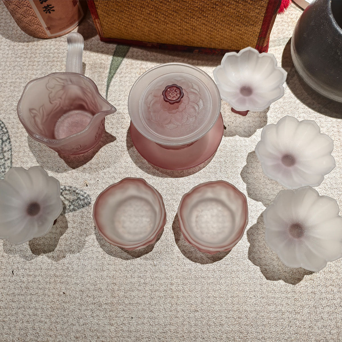 Glass-Lotus Whisper Glass Gaiwan Set – 8-Piece Collection Chaliland