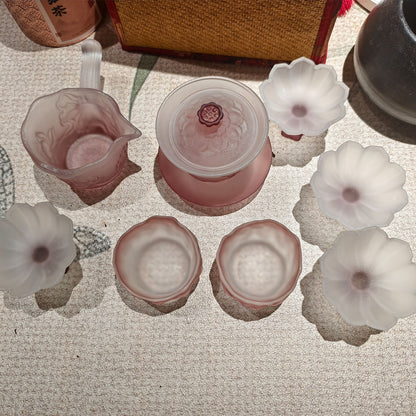 Glass-Lotus Whisper Glass Gaiwan Set – 8-Piece Collection Chaliland