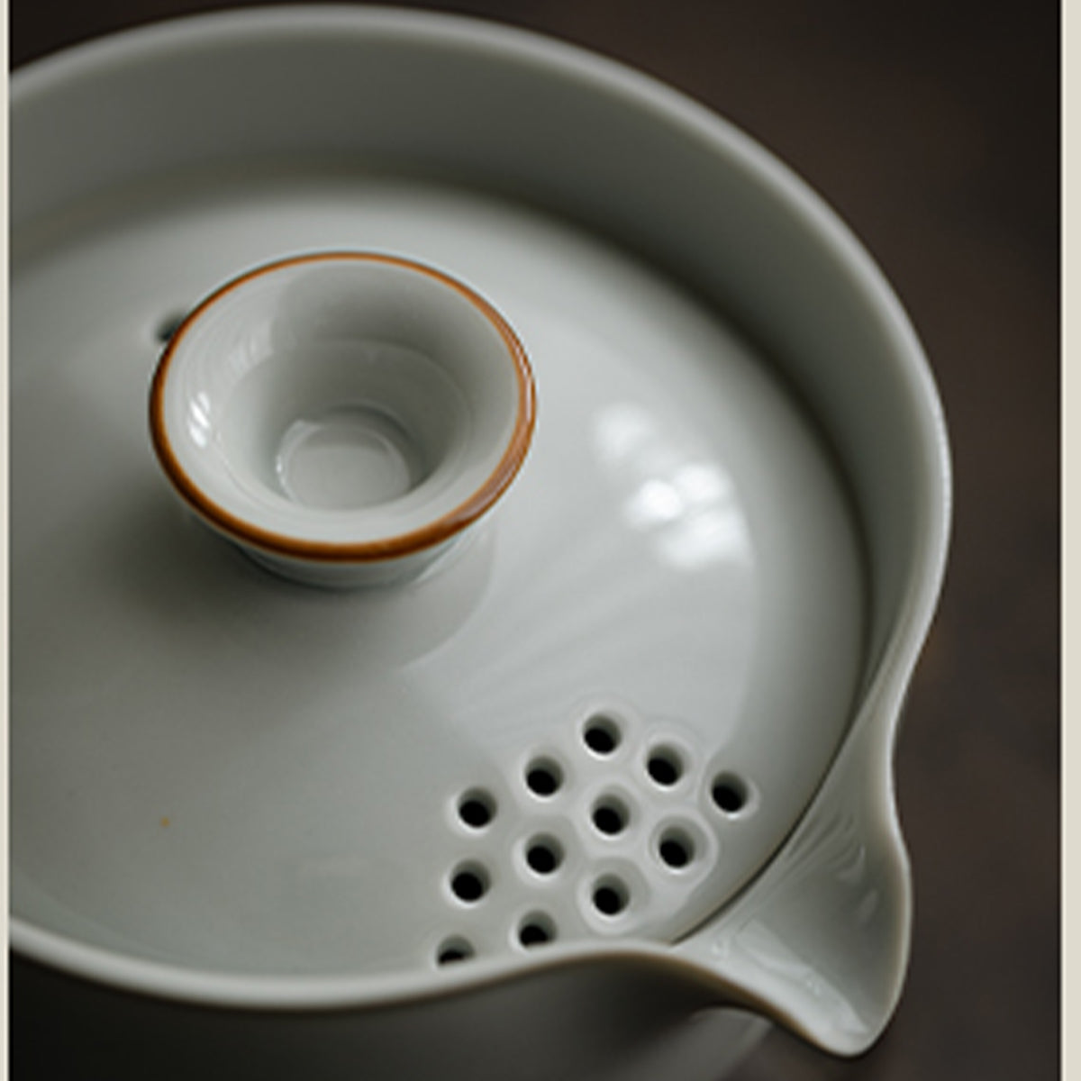 Lotus Petal Tea Pot Travel Tea Set - One pot, two cups + Elegant Rhythm Tea Tray Chaliland