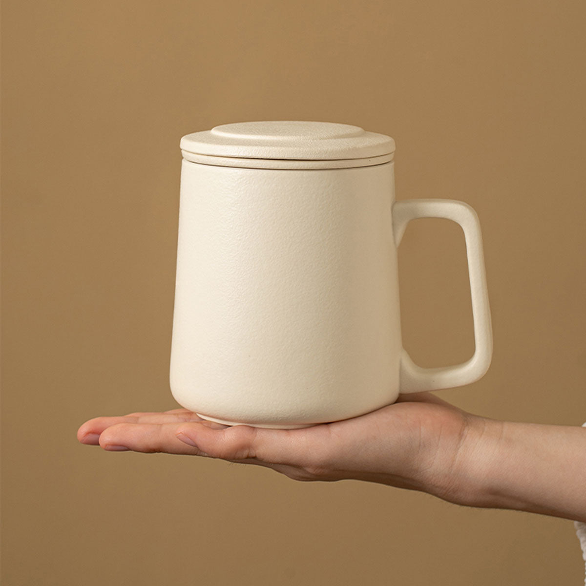 Porcelain-Minimalist Ceramic Tea Infuser Cup 360ml Chaliland