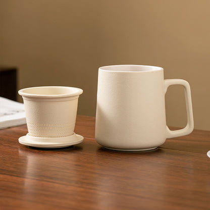 Porcelain-Minimalist Ceramic Tea Infuser Cup 360ml Chaliland