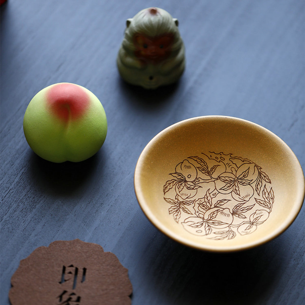 Nine Peach Longevity Tea Bowl Gift Set Chaliland