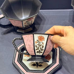 Octagonal Rose Ceramic Cup Chaliland
