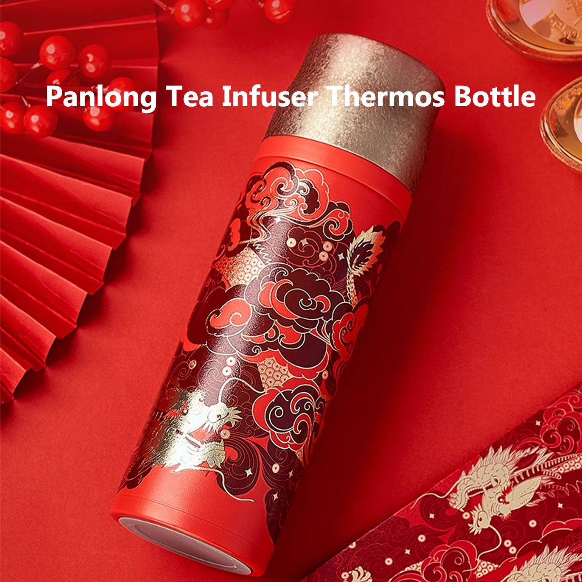 Stainless Steel-Panlong Tea Infuser Thermos Bottle 500ml Chaliland