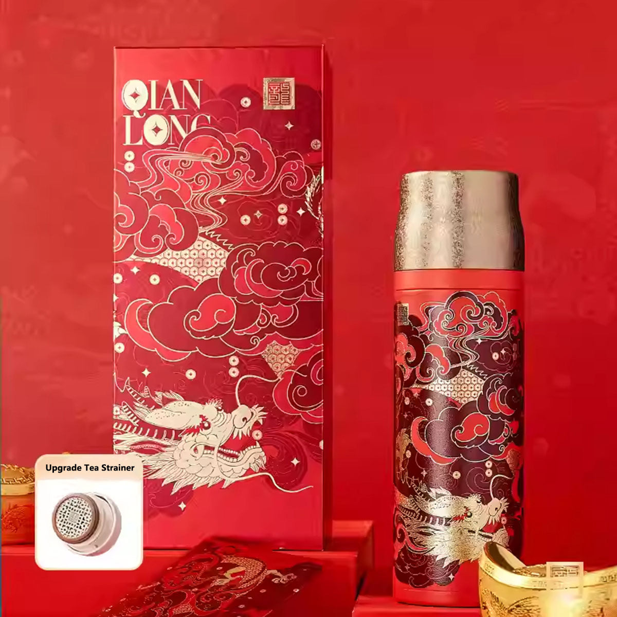 Stainless Steel-Panlong Tea Infuser Thermos Bottle 500ml Chaliland