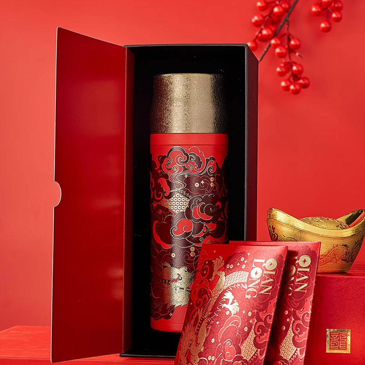 Stainless Steel-Panlong Tea Infuser Thermos Bottle 500ml Chaliland