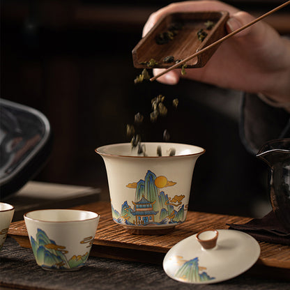 Portable tea set for traveling across thousands of miles of land and mountains Chaliland