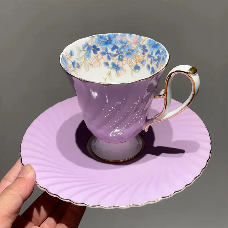 Purple bone plate porcelain cup