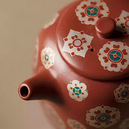Purple clay - Pagoda Flower tea pot - 130ML Chaliland