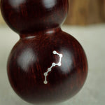 Rosewood inlaid silver Big Dipper gourd pendant Chaliland