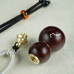 Rosewood inlaid silver Big Dipper gourd pendant Chaliland