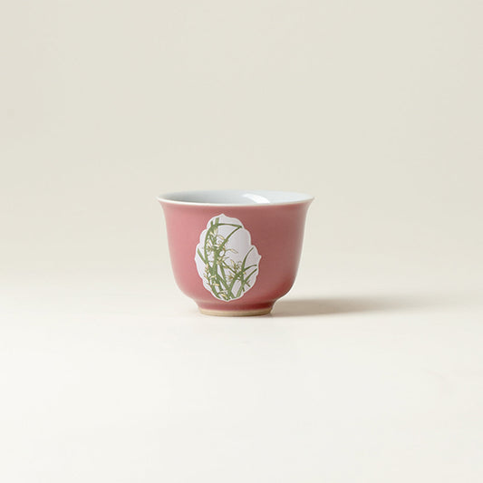 [Porcelain]Rouge Purple Window Orchid Tea Cup Chaliland
