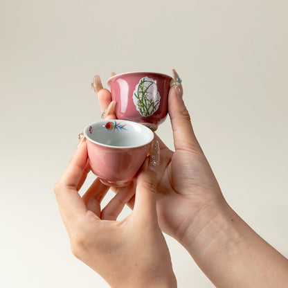 [Porcelain]Rouge Purple Window Orchid Tea Cup Chaliland