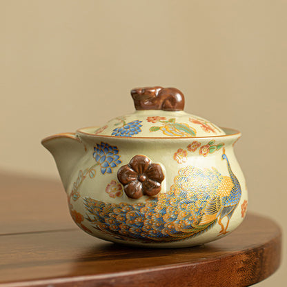 Ru Kiln - Peacock Handheld Pot - 200ML Chaliland