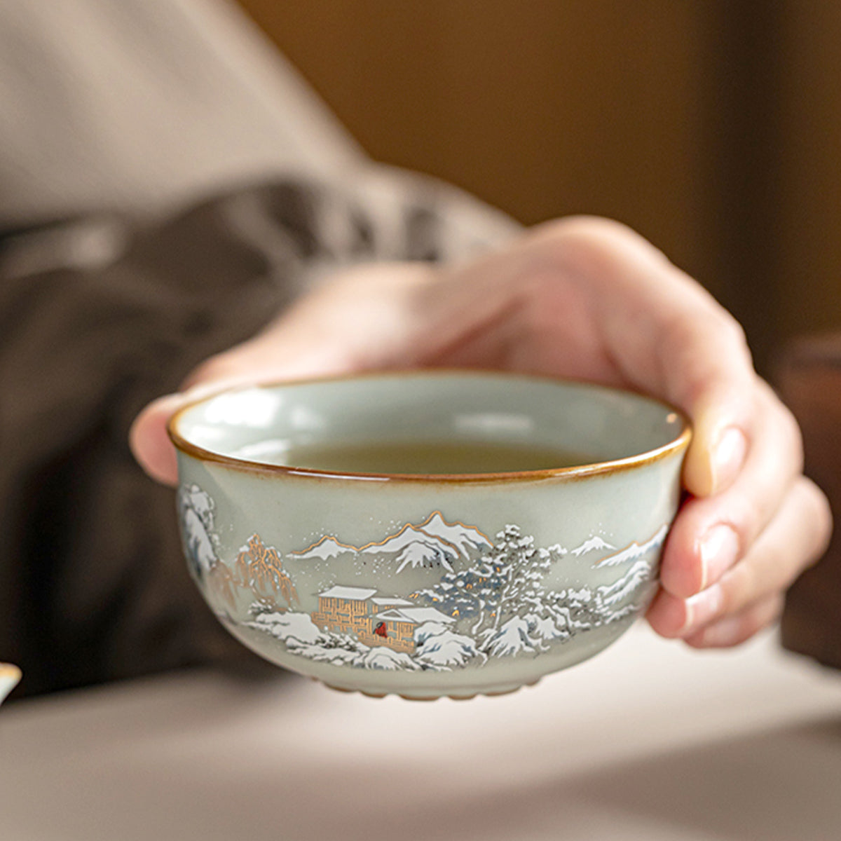 Ru Kiln - Snowscape Portable Tea Set 190ml Chaliland