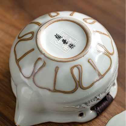 Ru Kiln - Snowscape Portable Tea Set 190ml Chaliland