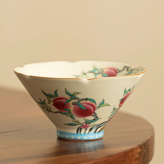 [Ru Kiln]Nine Peaches Hat Cup 130ml Chaliland