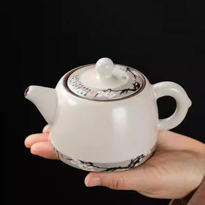 Ru Kiln-Plum Blossom Well-Fence Teapot 280ml Chaliland